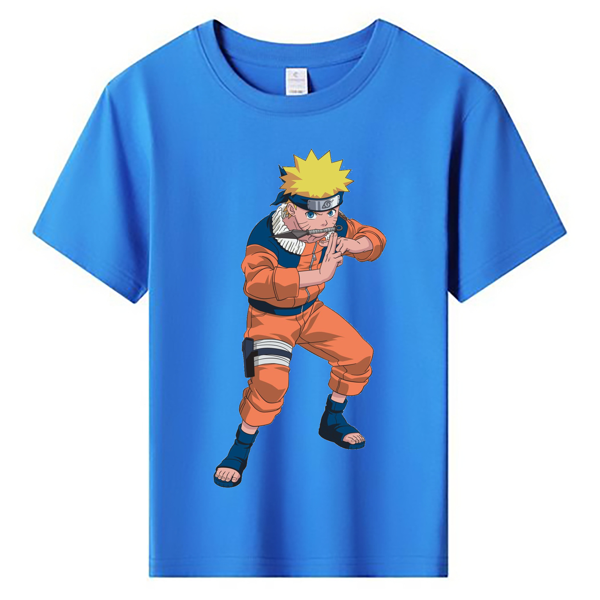 （画像用） NARUTO -ナルト- うずまき ナルト Uzumaki Naruto 綿100％キッズTシャツ（フロントプリント）